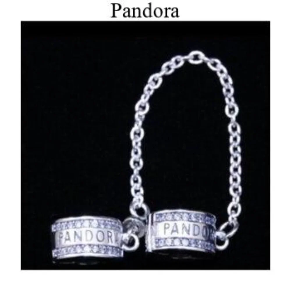 NEW Pandora Safety Chain Clip Bracelet Charm